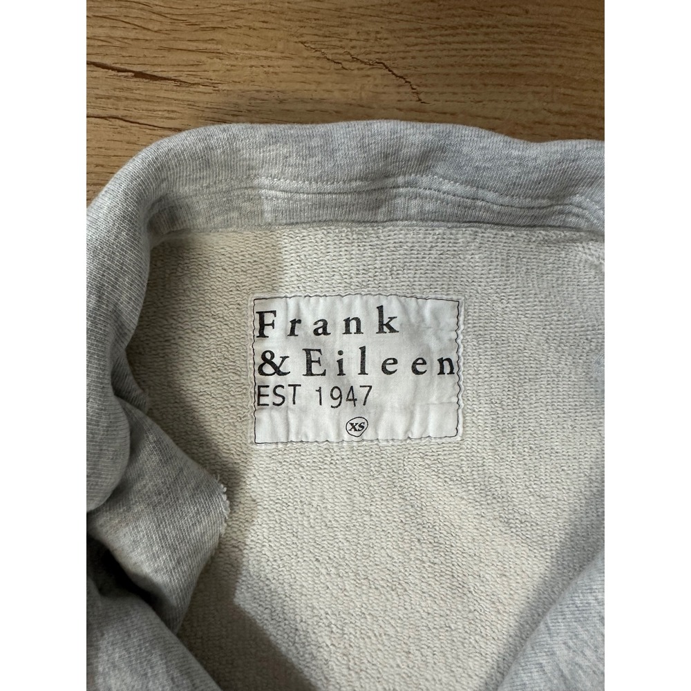 Frank & Eileen Labbury Double Breasted Sweatshirt Jacket Gray XS 100% Cotton USA - Picture 2 of 4